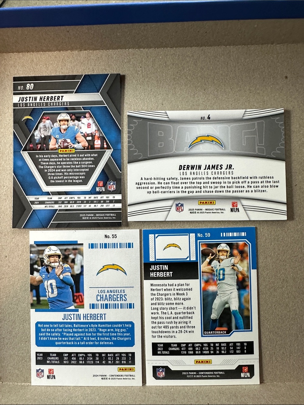 Justin Herbert Chargers lot of 18 w/ Alt/Gordon rookies Derwin James/Mack pulsar - Picture 9 of 15